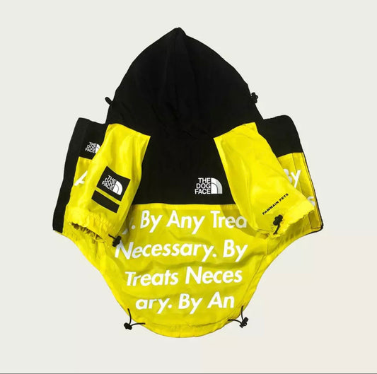Yellow North Face Dog Jacket
